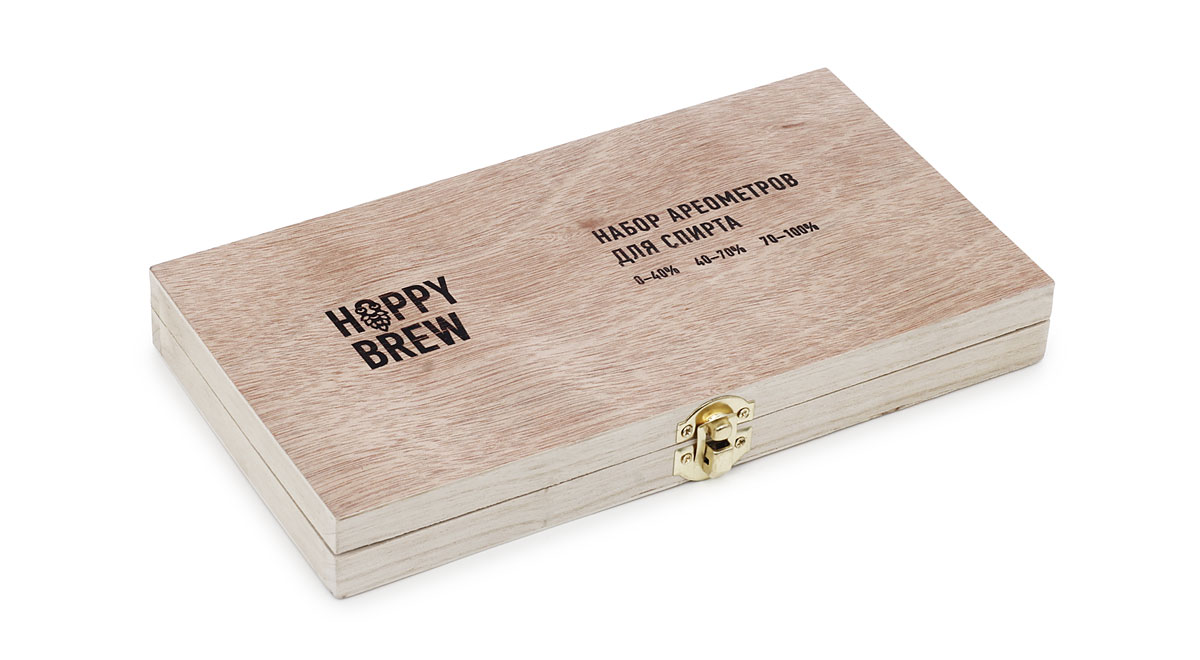 Набор из трёх спиртометров, термометра и цилиндра «Hoppy Brew» в ...